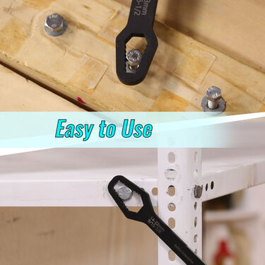 2 Pcs Double Sided Universal Wrench with Handle (HT16)