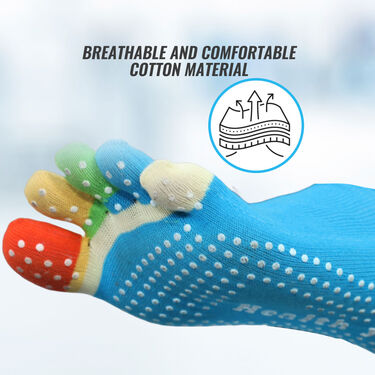 5 Toe Yoga Non Slip Cotton Socks Buy 1 Get 1 Pair (PRS153)
