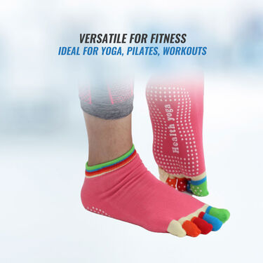 5 Toe Yoga Non Slip Cotton Socks Buy 1 Get 1 Pair (PRS153)