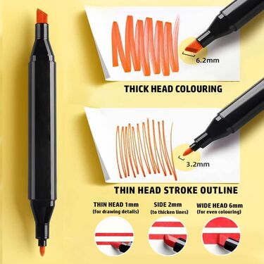 48 Color Dual Tip Art Markers Set (48MS)