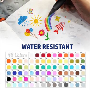 48 Color Dual Tip Art Markers Set (48MS)