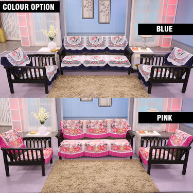 5 Seater Designer French lace Sofa Cover Set (5FSC2)