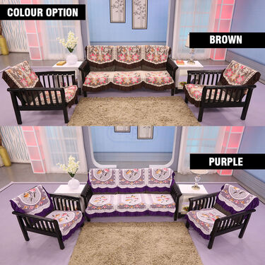 5 Seater Designer French lace Sofa Cover Set (5FSC2)