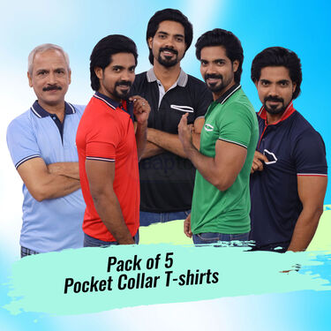 Pack of 5 Pocket Collar T-Shirts (5PT21)