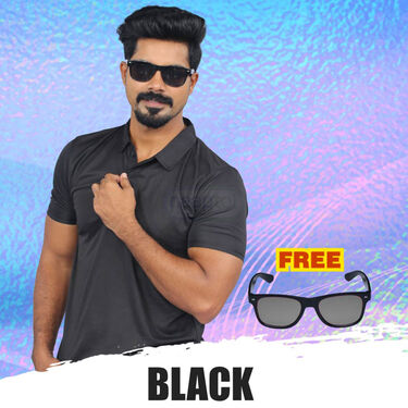 Pack of 5 Collar T-shirt With 5 Matching Sunglasses (5PTS1)