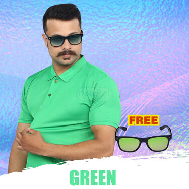 Pack of 5 Collar T-shirt With 5 Matching Sunglasses (5PTS1)