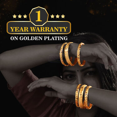 6 Golden Designer Bangles Set (6GB)