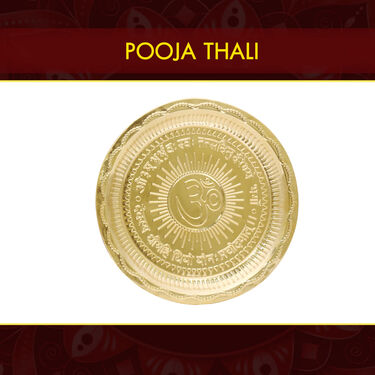 9 Pcs Brass Pooja Thali + 2 Magic Water Sensor Diya (11BPT1)