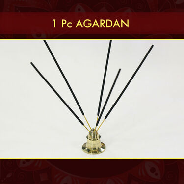 9 Pcs Brass Pooja Thali + 2 Magic Water Sensor Diya (11BPT1)