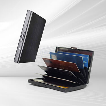 6 Slots RFID Protected Metal Card Holder Wallet B1 G1(AMW2)