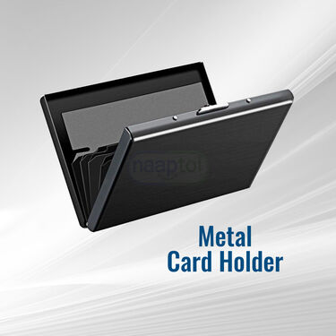 6 Slots RFID Protected Metal Card Holder Wallet B1 G1(AMW2)