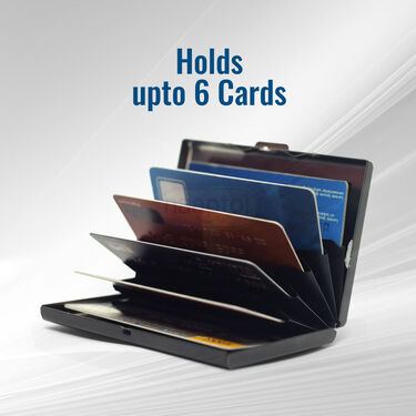 6 Slots RFID Protected Metal Card Holder Wallet B1 G1(AMW2)