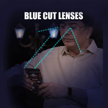 Rimless Bifocal Adaptive Power Reading Glasses + Free Golden Digital Watch (BORG4W2)