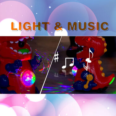 Bump And Go Bubble Dinosaur with Lights And Music (BBD)