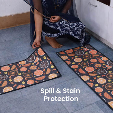 Designer Antiskid Kitchen Runner & Mat Combo (CR3)