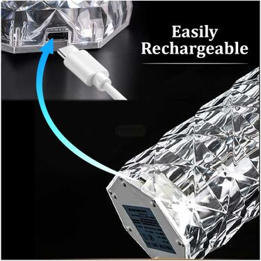 Rechargeable Crystal Touch Lamp (D25)