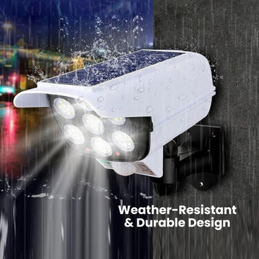 Dummy Security Camera-Shaped Motion Sensor Powerful Solar Outdoor Lamp (D35)