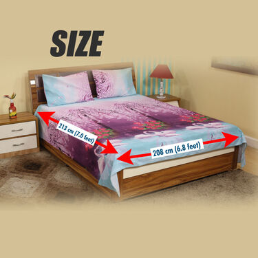 Swan Print Double Bed Sheets (DBS5)