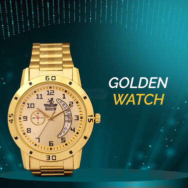 Golden Combo - Golden Watch + Golden Chain + Ring (MGWCR1)