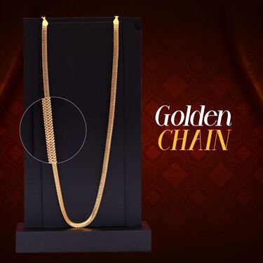 Golden Watch + 2 Golden Chain + Bracelet + Diamond Ring (MGW2CBR2)