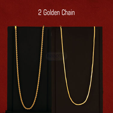 Golden Watch + Photo Frame Pendant + Golden Chain + Golden Bracelet + Ring (MGWCBRP1)