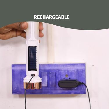 Rechargeable Foldable Triple Leaf Hook Solar Torch (L41)