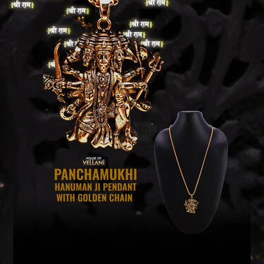 Panchamukhi Hanuman ji Pendant with Golden Chain (MGJ47)