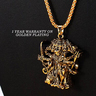 Panchamukhi Hanuman ji Pendant with Golden Chain (MGJ47)