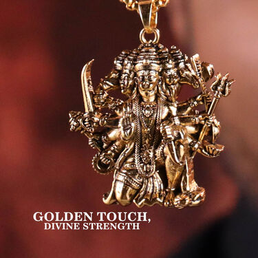 Panchamukhi Hanuman ji Pendant with Golden Chain (MGJ47)