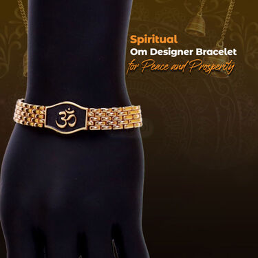 Golden Chain + Om Designer Bracelet (MGJ51)