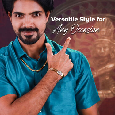 Golden Chain + Om Designer Bracelet (MGJ51)