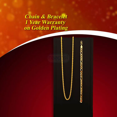 Golden Watch + Chain + Bracelet + Sunglasses (MGWCBS)