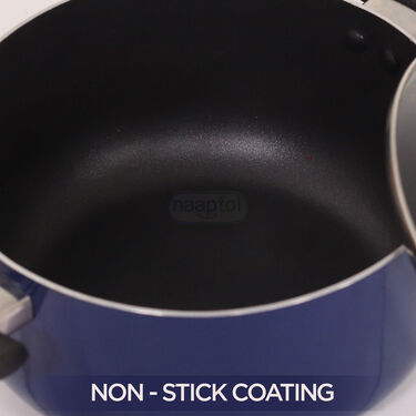 Nonstick Biryani Pot with Glass Lid + Free Wooden Spatula & Scrubber (1BP1)