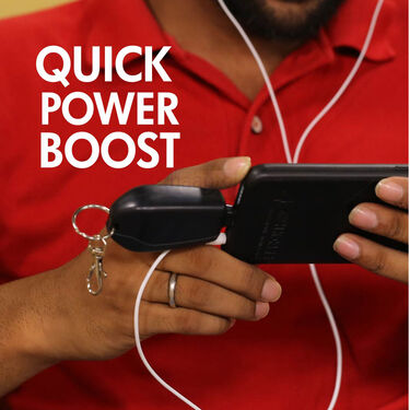 Emergency Keychain Power Bank + Wired Earphones + Digital Watch (PB16)
