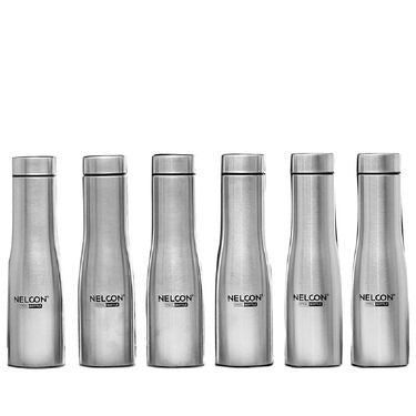 Pack of 6 Stainless Steel Water Bottles (6B5)