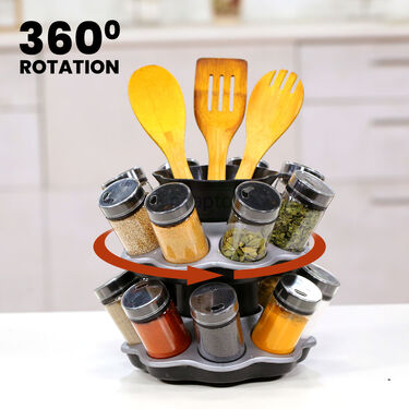 Premium Quality Revolving 16 Containers Spice Rack (16CSR)
