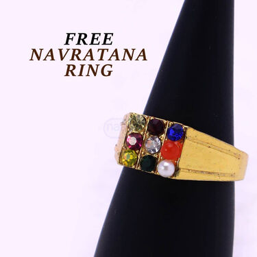 Golden Rudraksha Bracelet With Free Golden Navratna Ring (RB3)
