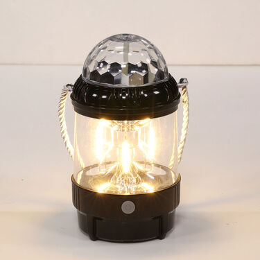 3 in 1 Powerful Emergency Light Powerbank & Rotating Mood Light + Free Fan (PB9)