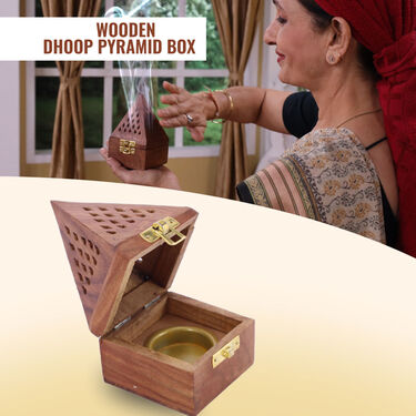 Wooden Incense Sticks Pyramid Box (SPB1)
