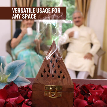Wooden Incense Sticks Pyramid Box (SPB1)