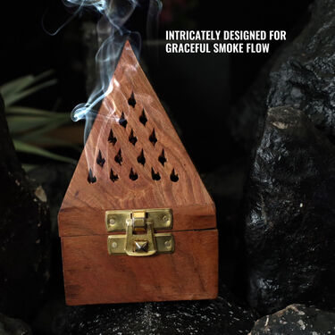 Wooden Incense Sticks Pyramid Box (SPB1)