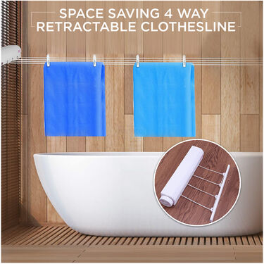Space Saving Retractable Clothesline