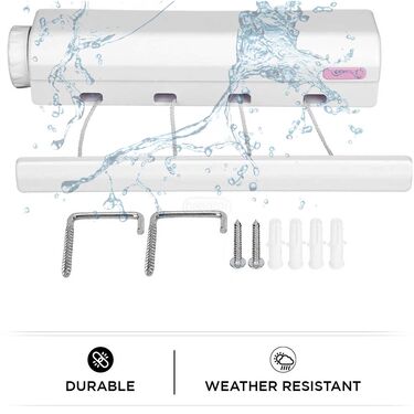 Space Saving Retractable Clothesline