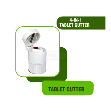 4 in 1 Tablet Cutter with weekly Medicine organiser(TCMB)