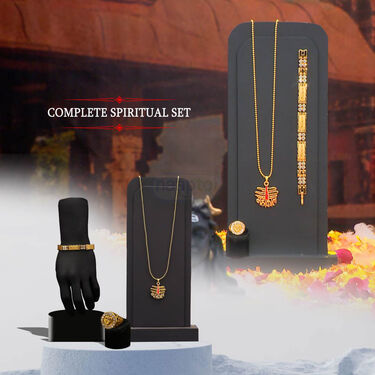 Mahakal Pendant + Golden Chain + Bracelet + Ring (MGJ41)