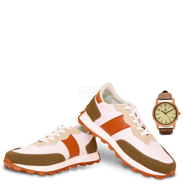 Trendy & Comfortable Sports Shoe and Leatherites watch (SW92)