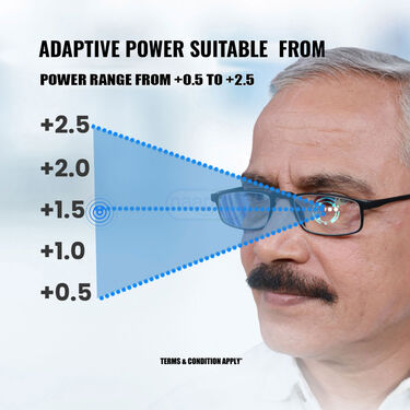 Durable Adaptive Power Reading Glasses - B1 G1 Free (UORG26)
