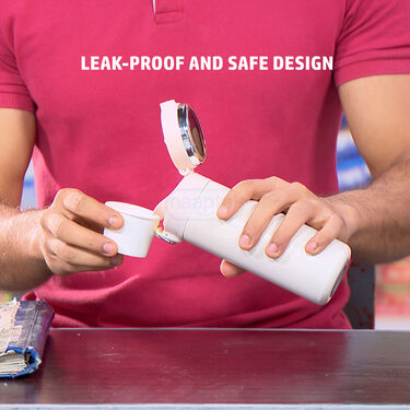 12 Hours Hot - Vacuum Insulated Stainless Steel Flip Flask With Temperature Display (450 ML) (1TFF1)