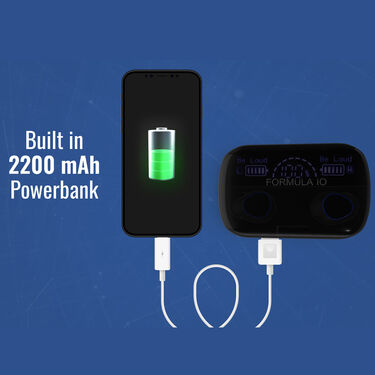 Wireless Bluetooth Earpods with Inbuilt Powerbank + Stylish Watch (TWS28)