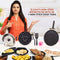 12 Cavity Nonstick Appam Patra with Lid + Nonstick Dosa Tawa (1AP1DT1)